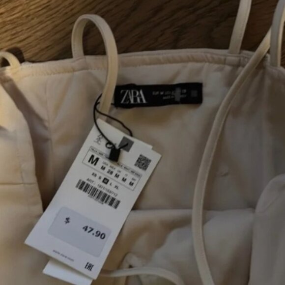 Zara Sweetheart Neckline Spaghetti Straps Sheath Dress M🆕📦🏃🏻💨🚚 - Picture 12 of 14